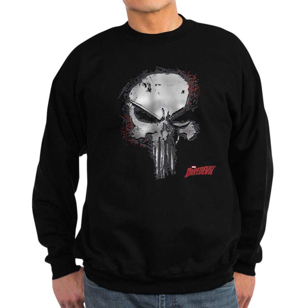 Punisher Skull Red Outline Sweatshirt | Men's Graphic Pullover Hoodie | Marvel Comic Inspired Streetwear | Perfect for Gym, Casual Wear & Fan Gifts