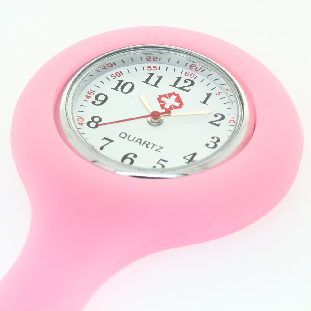 Silicone Pocket Watch Brooch Clip for Nurses & Doctors - Medical Nurse Watch with Fob - Perfect Gift for Healthcare Professionals - Ideal for Hospital, Clinic & Nursing Shifts