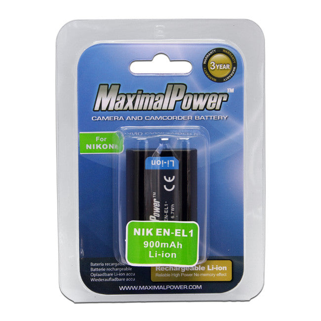 Original Nikon EN-EL1 Replacement Camera Battery - Compatible with Nikon Coolpix Cameras - Long Lasting Power for Travel, Photography & Vlogging