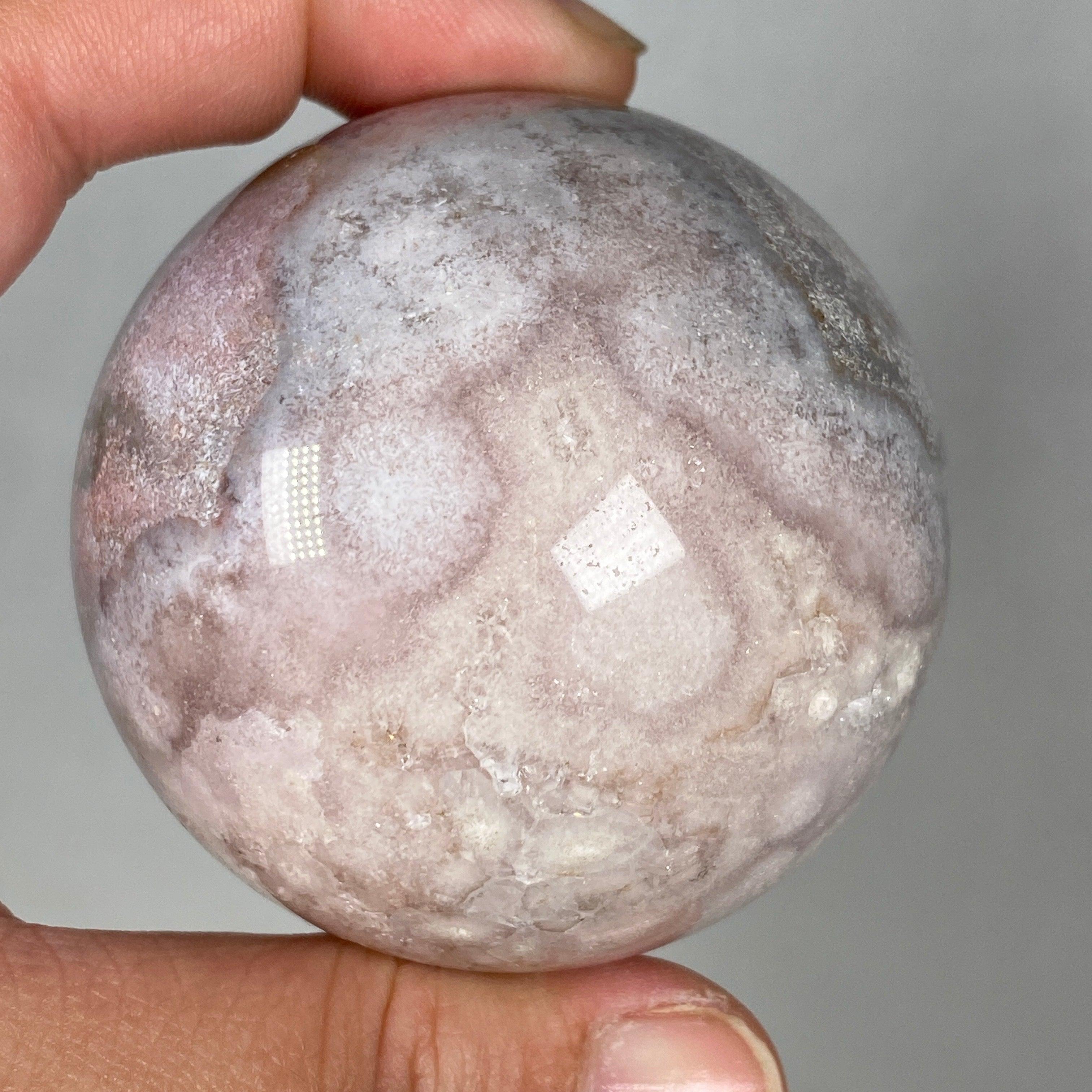 Natural Pink Amethyst Crystal Sphere - Healing Stone for Meditation, Reiki & Home Decor (PAMS 04) | Perfect for Spiritual Healing, Yoga Spaces & Gift Giving