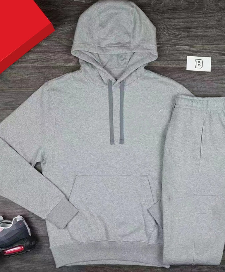 Men's Hooded Sweatshirt Two Piece Suit - Comfortable Cotton Blend Pullover & Jogger Set (XN2067) | Casual Loungewear, Streetwear & Athleisure Outfit for Everyday Wear