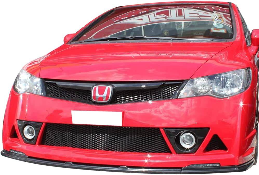 2006-2011 Honda Civic Sedan Mugen RR Style Front Bumper Lip - ABS Plastic Unpainted JDM Body Kit - Perfect for Car Enthusiasts & Street Racing Upgrades