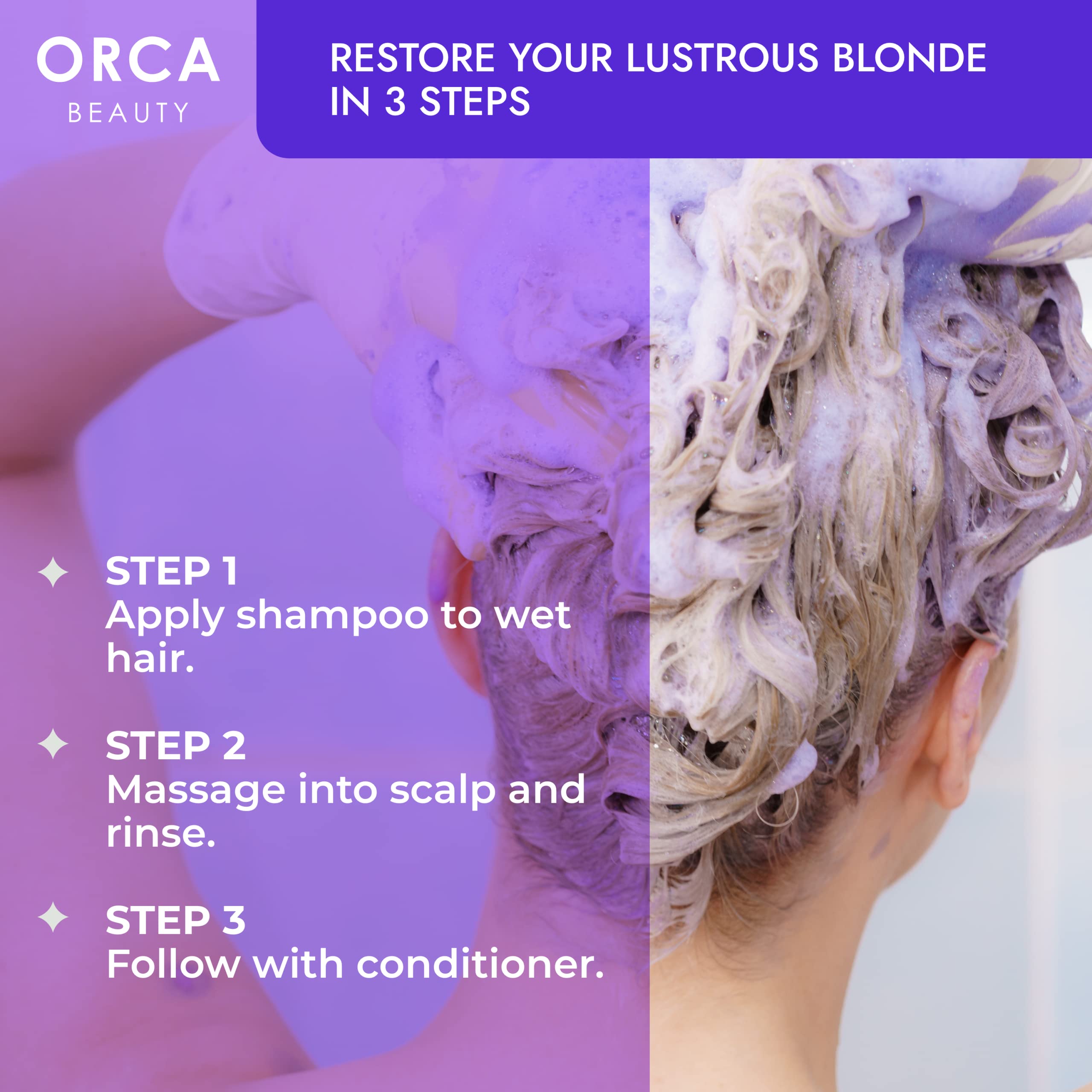 Purple Toning Shampoo and Conditioner Set for Color Treated & Gray Hair - Sulfate Free with Biotin & Argan Oil | Neutralizes Brassiness & Enhances Shine for Blonde, Silver & Highlighted Hair