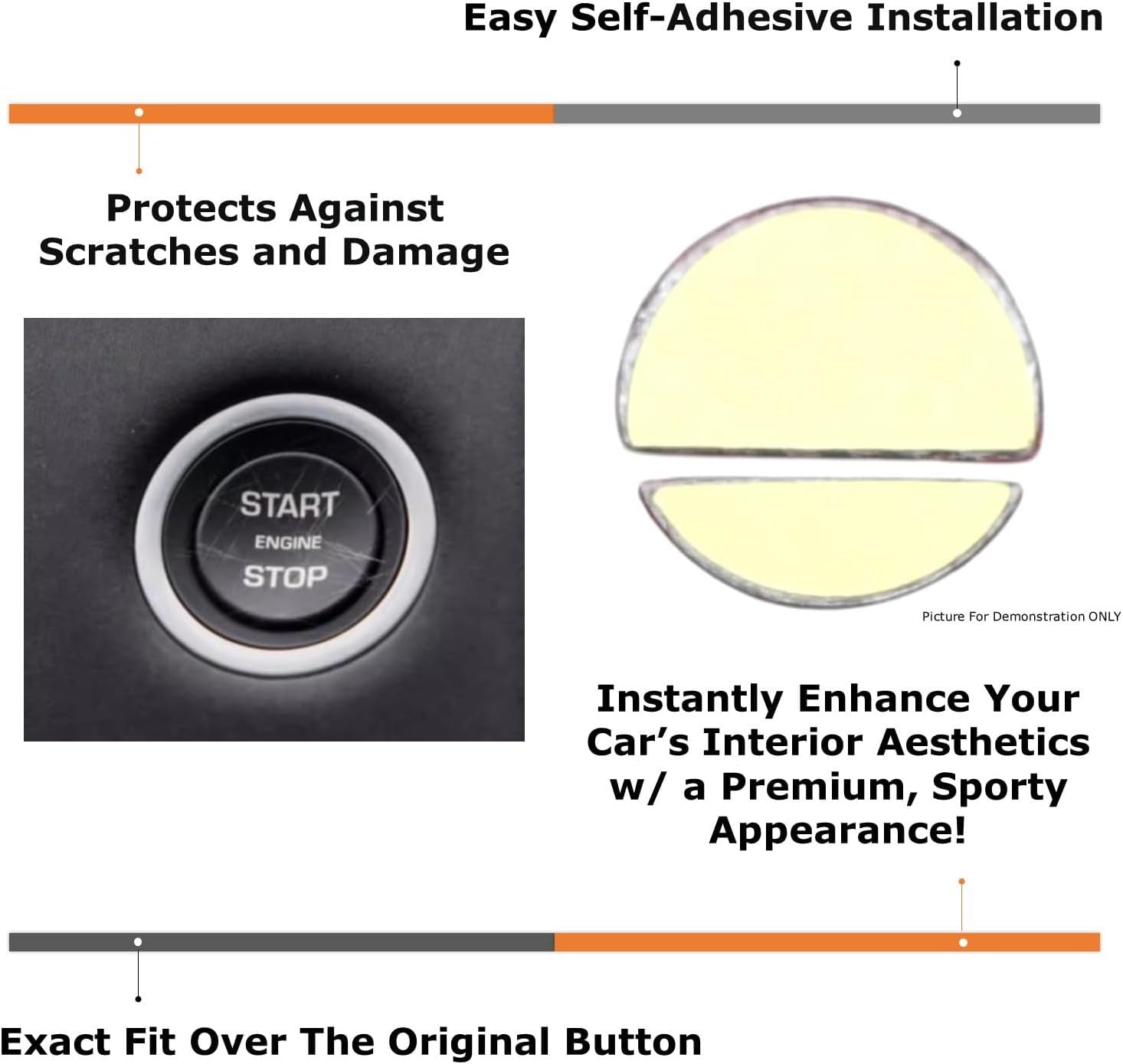 Real Carbon Fiber Engine Push Start Button for 2019+ Audi A6 A7 - High-Performance Ignition Upgrade for Sports Cars & Luxury Vehicles | Perfect for Racing Enthusiasts & Car Modifications