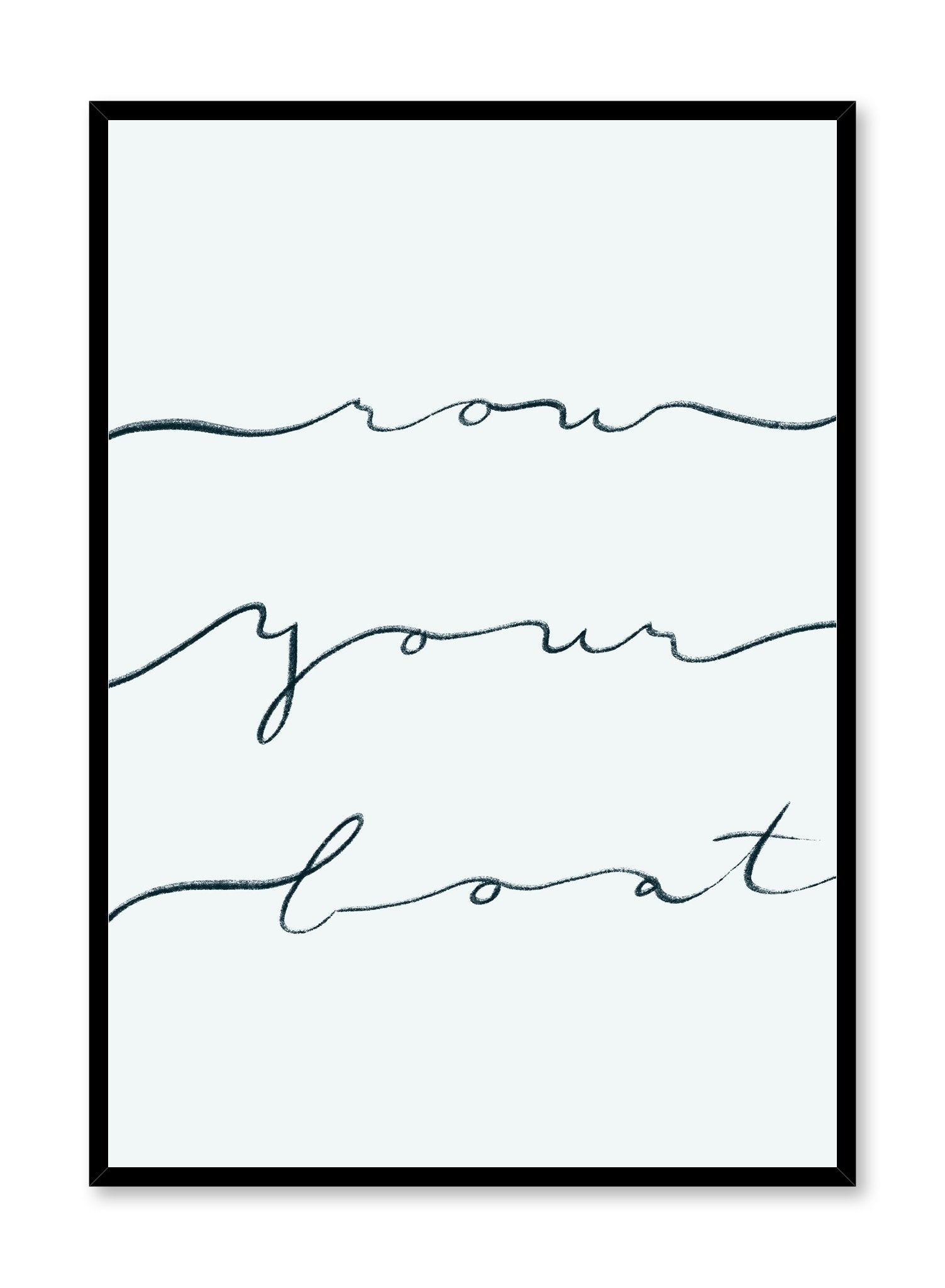 Row Your Boat Vintage Nautical Poster - Classic Boat Wall Art for Home, Office & Boat Decor - Perfect for Living Room, Bedroom & Nautical Theme Spaces