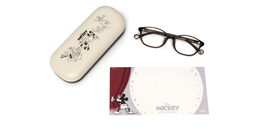 JINS x Disney Mickey & Minnie Kids Glasses Frame 021 286 - Stylish & Comfortable Eyewear for School, Reading & Outdoor Activities