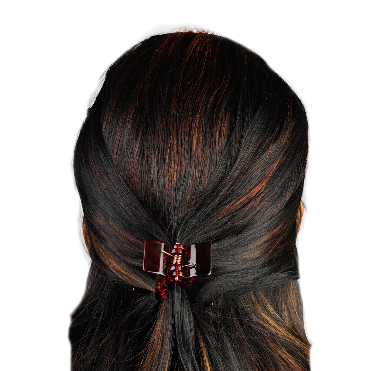 Black Acrylic Triangle Hair Clips for Women & Girls - Medium Size, Pack of 6 | Perfect for School, Work, Parties & Everyday Hairstyles