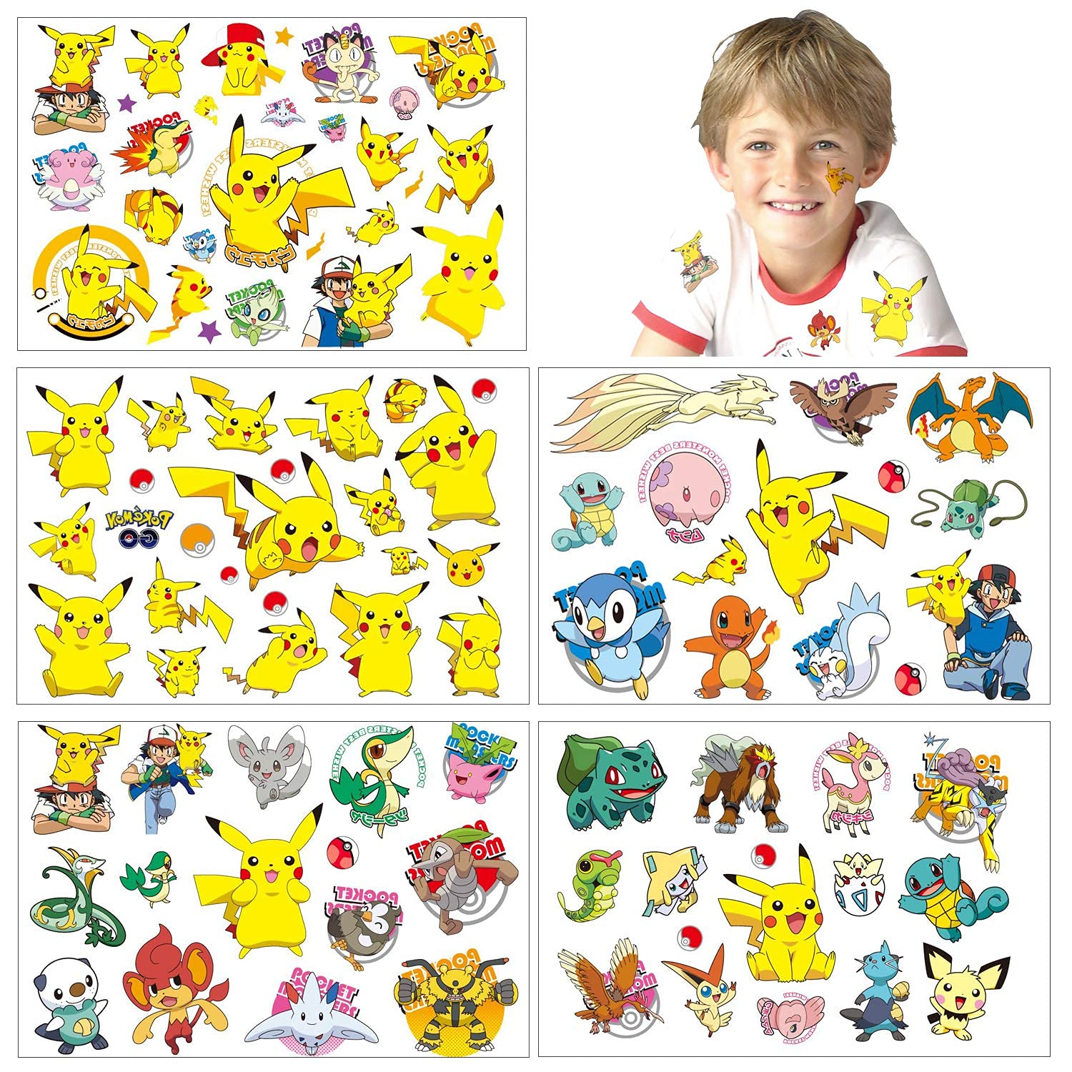 100+ Temporary Tattoos for Kids - Fun Skin Stickers for Birthday Parties, School Events & Gifts | Boys & Girls Waterproof Fake Tattoos for Costumes, Sports & Playtime
