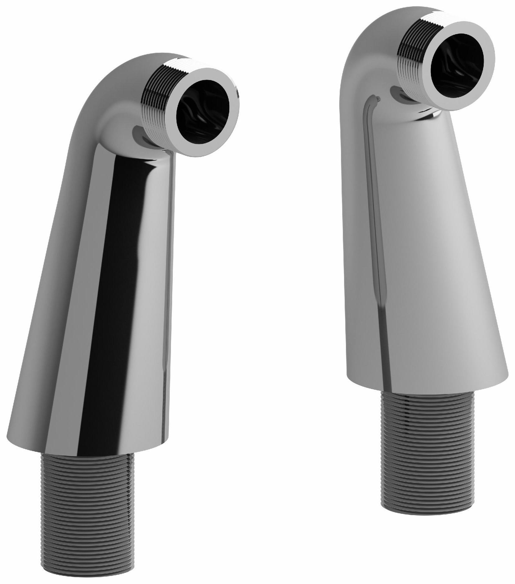 4 Deck Mount Riser Pair - Chrome TU99C RIOBEL for Kitchen Sink Faucet Installation | Perfect for Bathroom & Commercial Use