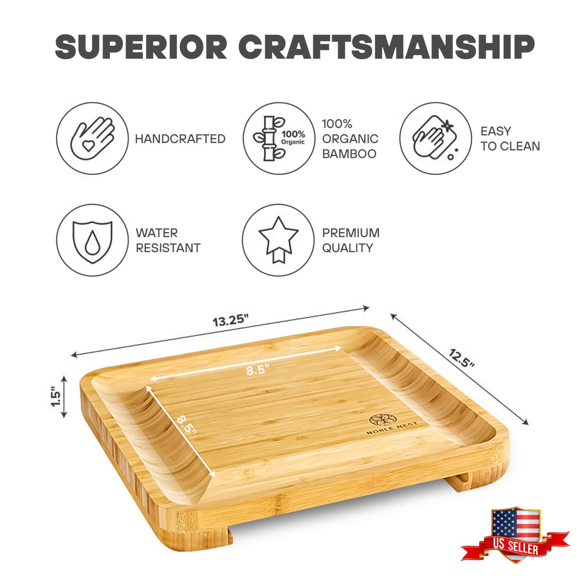 Premium Bamboo Cheese Board Set with Knives, Slate Labels & Chalk Marker - Elegant Charcuterie Platter for Entertaining | Perfect Gift for Wine Lovers, Bridal Showers & Weddings | Includes Drawer Storage & Travel Bag for Picnics & Parties