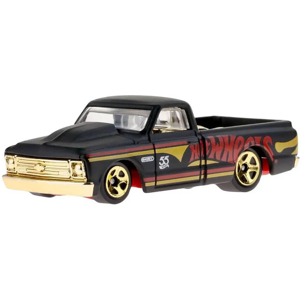 Hot Wheels '67 Chevy C10 Diecast Car 1/64 Scale - Pearl & Chrome Finish - Collectible Toy Car for Kids & Adults - Perfect for Display, Gifts & Racing Play