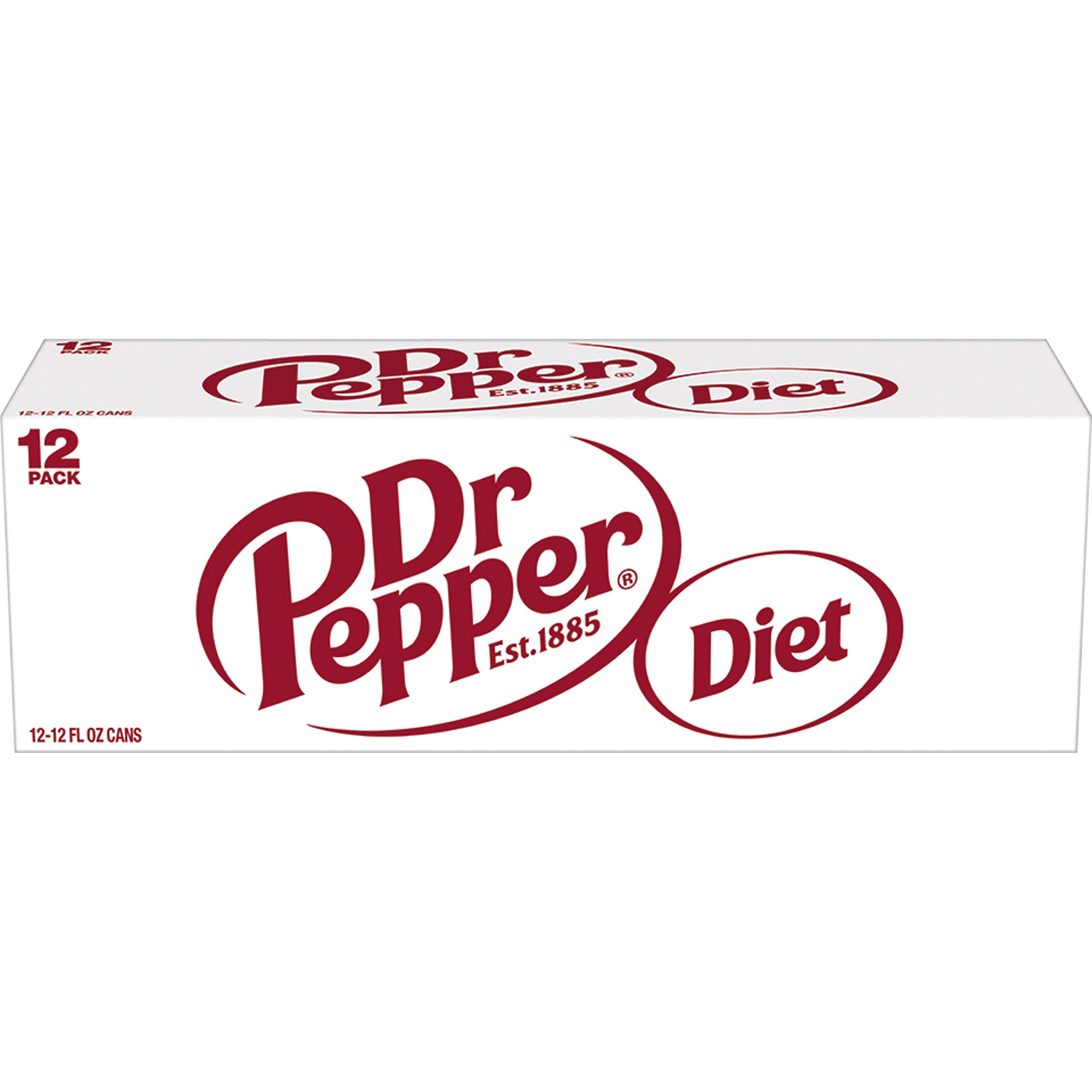 Diet Dr Pepper Soda, 12 fl oz Cans (12 Pack) - Low Calorie Soft Drink for Weight Watchers & Keto Diet | Perfect for Parties, Office Snacks & Home Refreshment