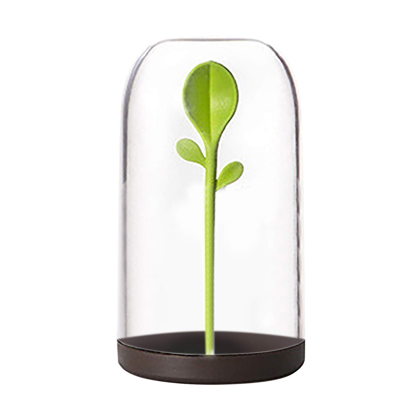 Multifunctional Storage Box - Creative Green Bud Kitchen Organizer, Transparent Glass Food Container for Pantry & Spice Storage | Perfect for Home, Office & Restaurant Organization