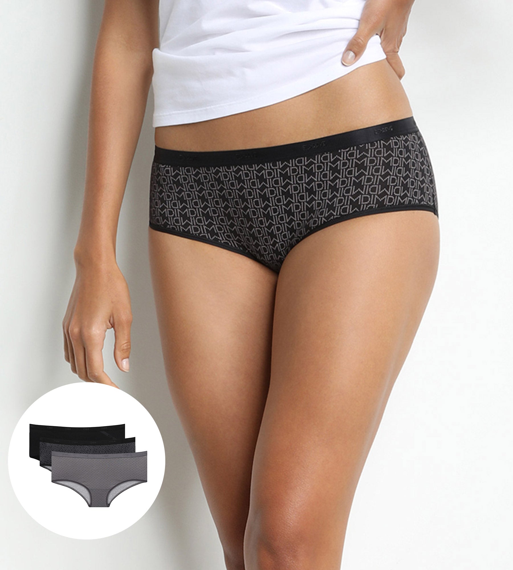 3 Pack Women's Black Cotton Underwear with Pockets - Soft & Breathable for Everyday Comfort, Workout & Travel