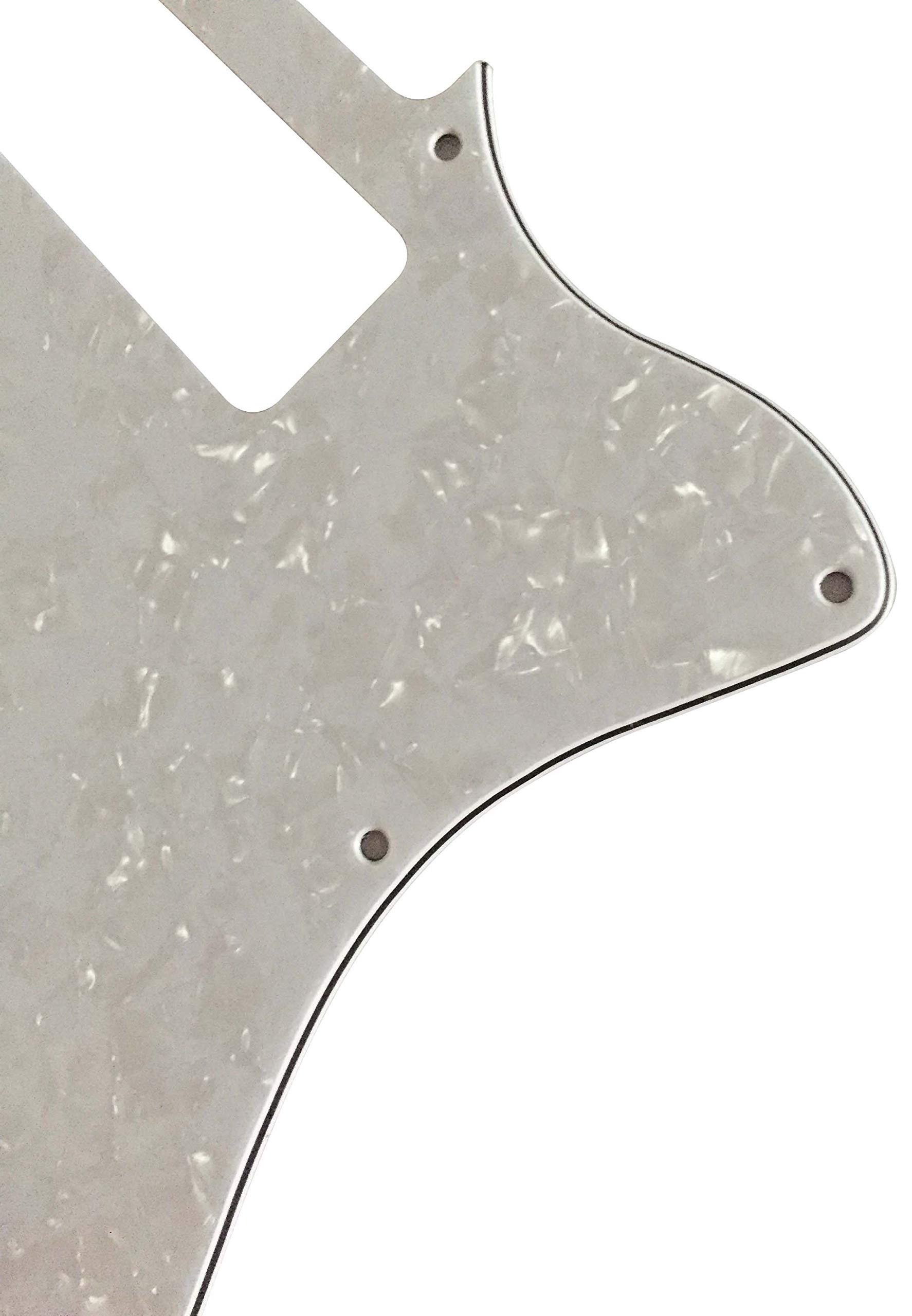 Electric Guitar Pickguard for Tele Classic Player Thinline P90 Style - 4 Ply White Pearl Shield - Perfect for Replacement & Customization - Ideal for Rock, Blues & Jazz Performances