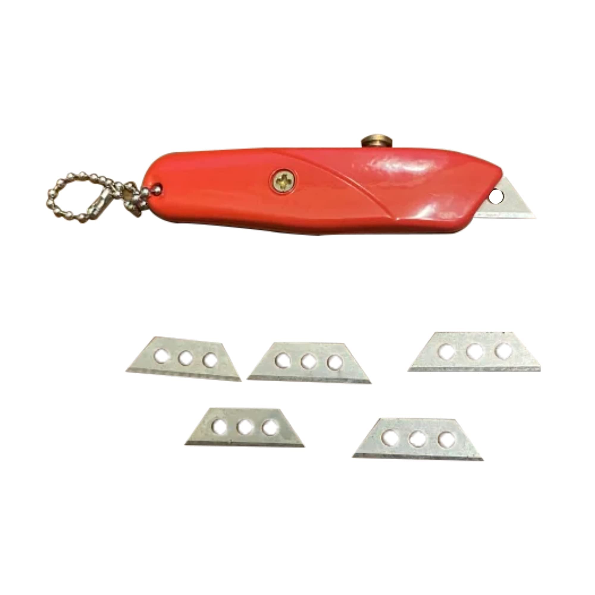 3 Inch Mini Keychain Knife with 5 Extra Blades - Compact Box Opener Utility Tool for Keyring - Perfect for Opening Packages, Letters & Outdoor Adventures