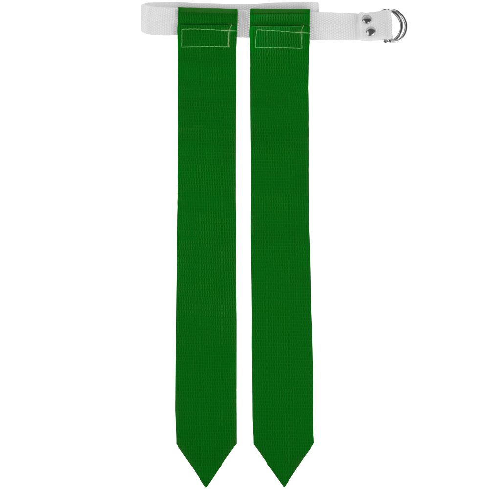 CSG Deluxe Regulation Size Flag Football Belt - Adjustable One Size Fits Most for Kids & Adults (Green) - Perfect for Youth Football Games, PE Classes & Backyard Practice