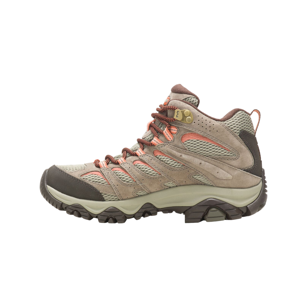 Women's Moab 3 Mid Waterproof Hiking Boots - Bungee Cord Lacing System (Regular Width) for Outdoor Adventures & Trail Walking
