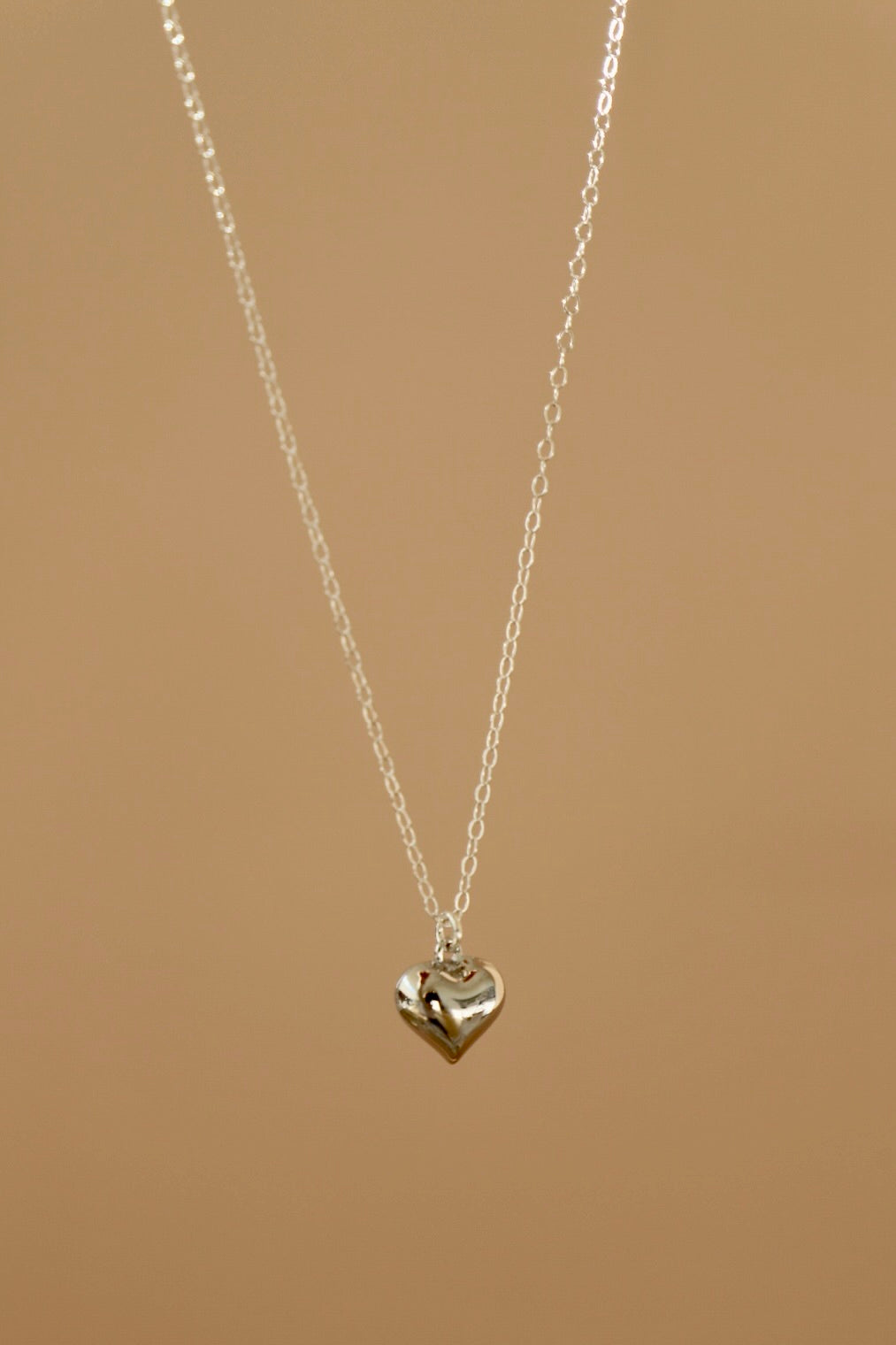 CLARA PUFF Heart Necklace for Women - Sterling Silver Dainty Pendant Jewelry - Perfect for Valentine's Day, Anniversary & Romantic Gifts