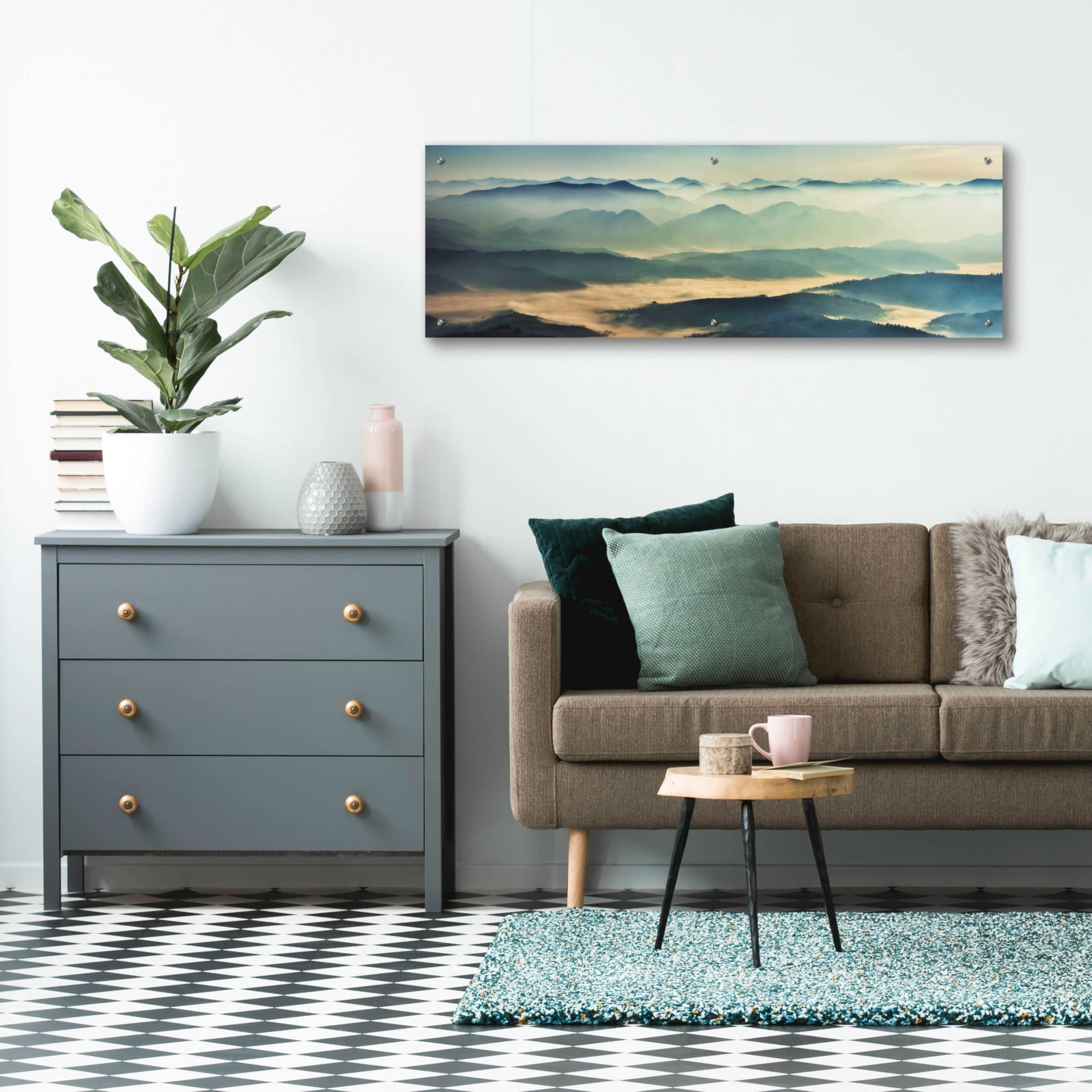 Epic Art 'The Unknown' by Epic Portfolio - Premium Acrylic Glass Wall Art Painting 48x16 Inches - Modern Home & Office Decor for Living Room, Bedroom, or Gallery Display