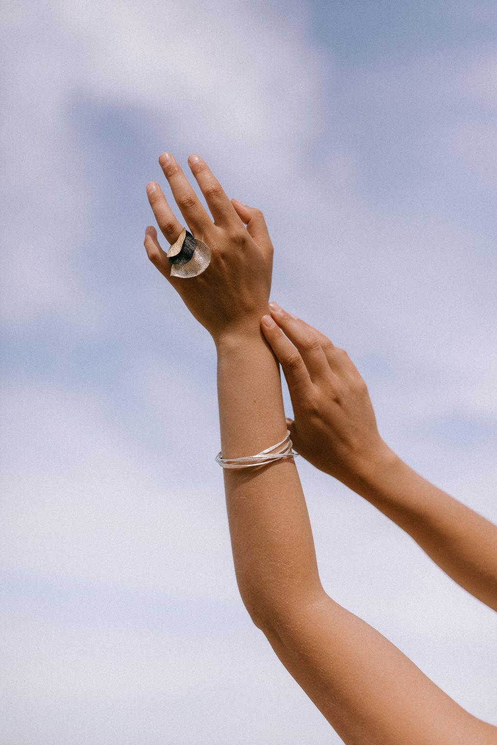 5 in 1 Adjustable Stackable Pure Silver Bangle Bracelet Set - Perfect for Layering, Gifting & Everyday Elegance