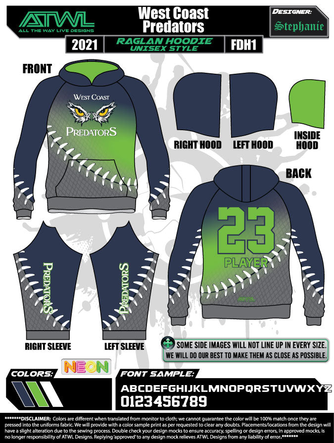 WC Predators Fade Full Dye Hoodie - Men's Camouflage Streetwear Sweatshirt for Urban Fashion & Outdoor Activities