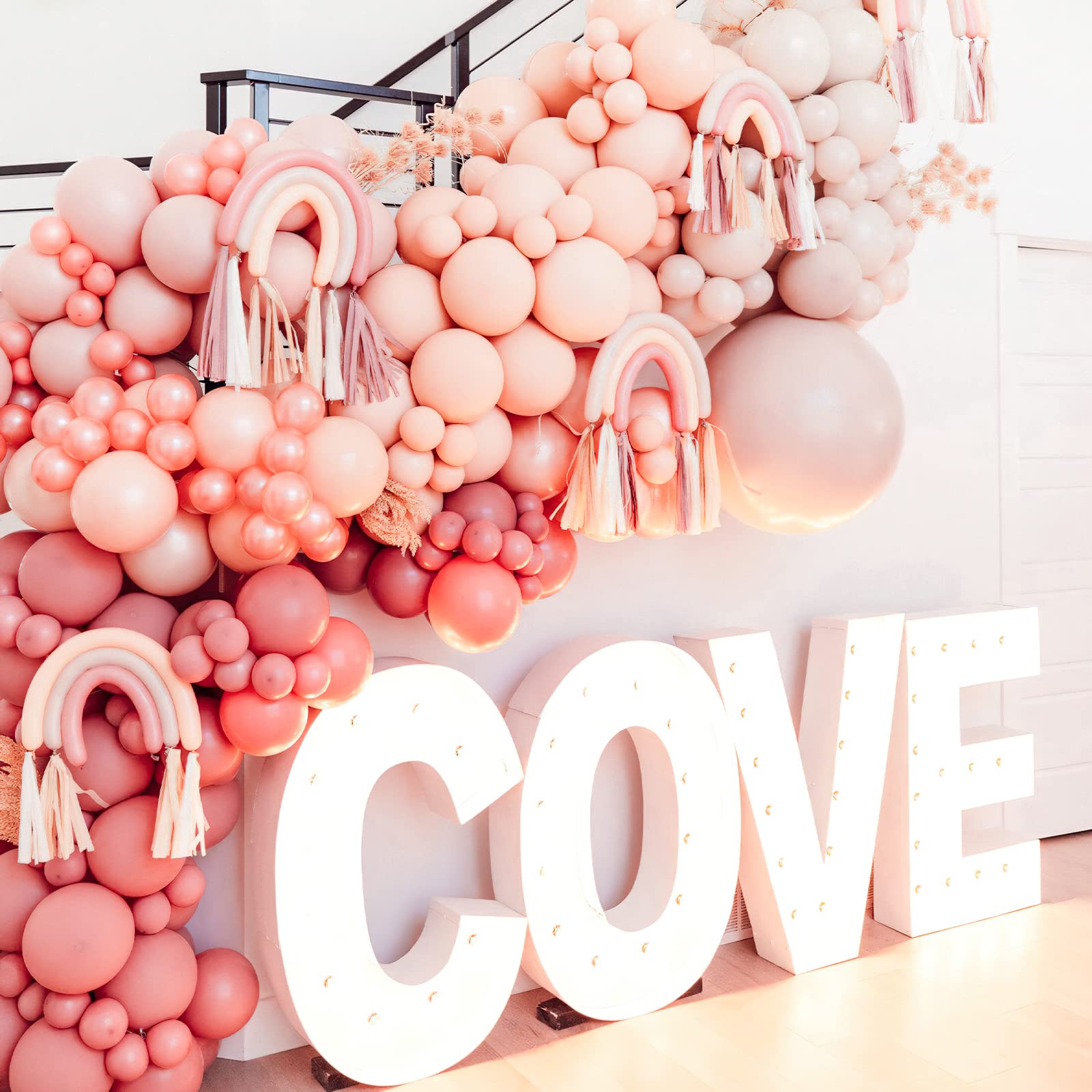 50 Pack Pastel Orange Balloons 12 Inch - Peach Balloons for Balloon Garland, Arch, Party Decorations, Birthday, Baby Shower, Wedding, Graduation - Perfect for Indoor/Outdoor Events & DIY Decor