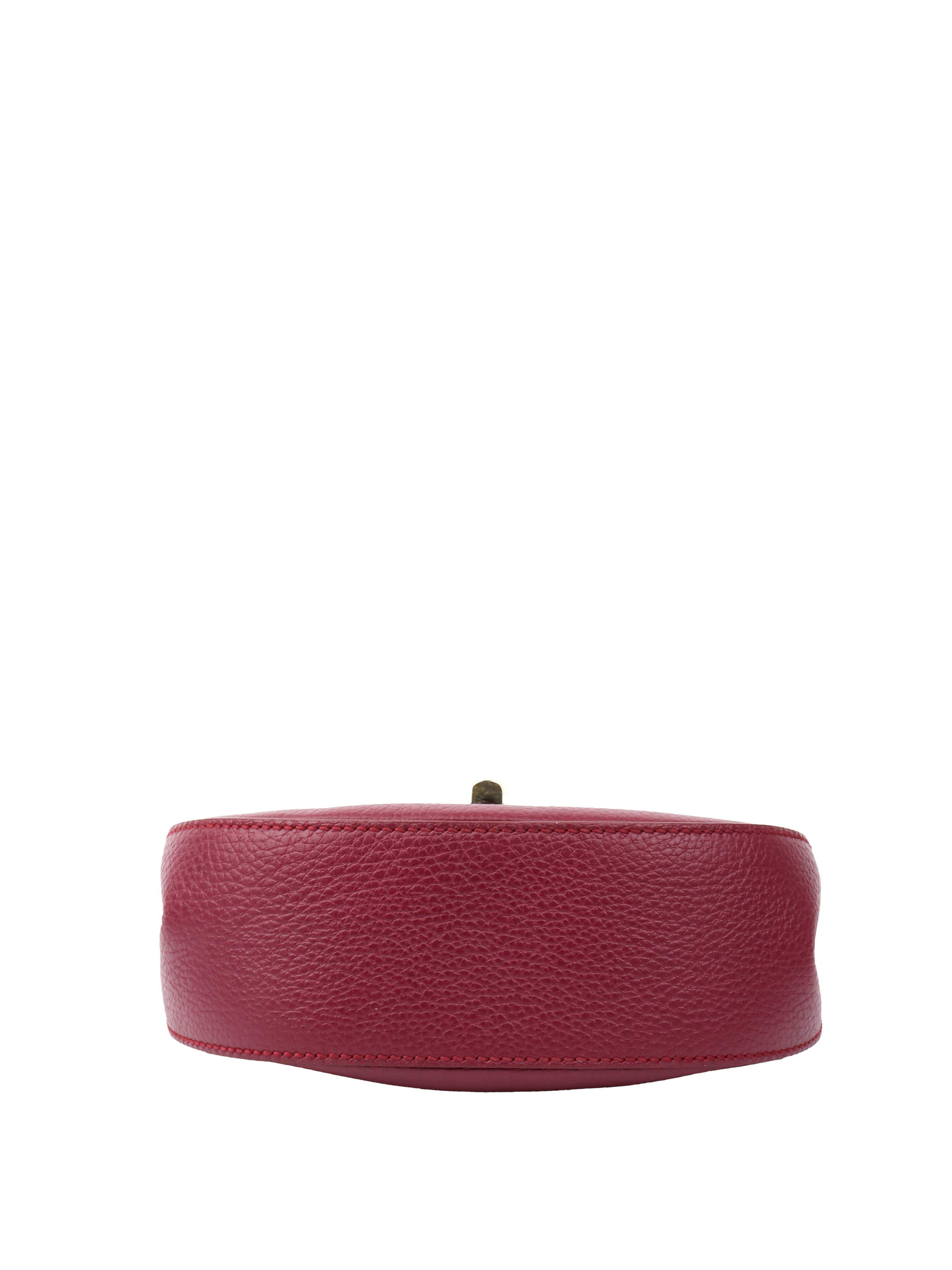 Dolce & Gabbana Burgundy Leather Chain Shoulder Bag for Women - Luxury Designer Crossbody Purse for Evening Parties, Date Night & Special Occasions