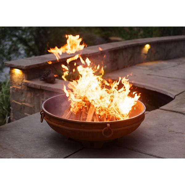 Emperor Fire Pit - Outdoor Wood Burning Fire Pit for Backyard, Patio & Camping - Heavy Duty Steel Fire Pit with Spark Screen & Poker - Perfect for Bonfires, S'mores & Outdoor Gatherings