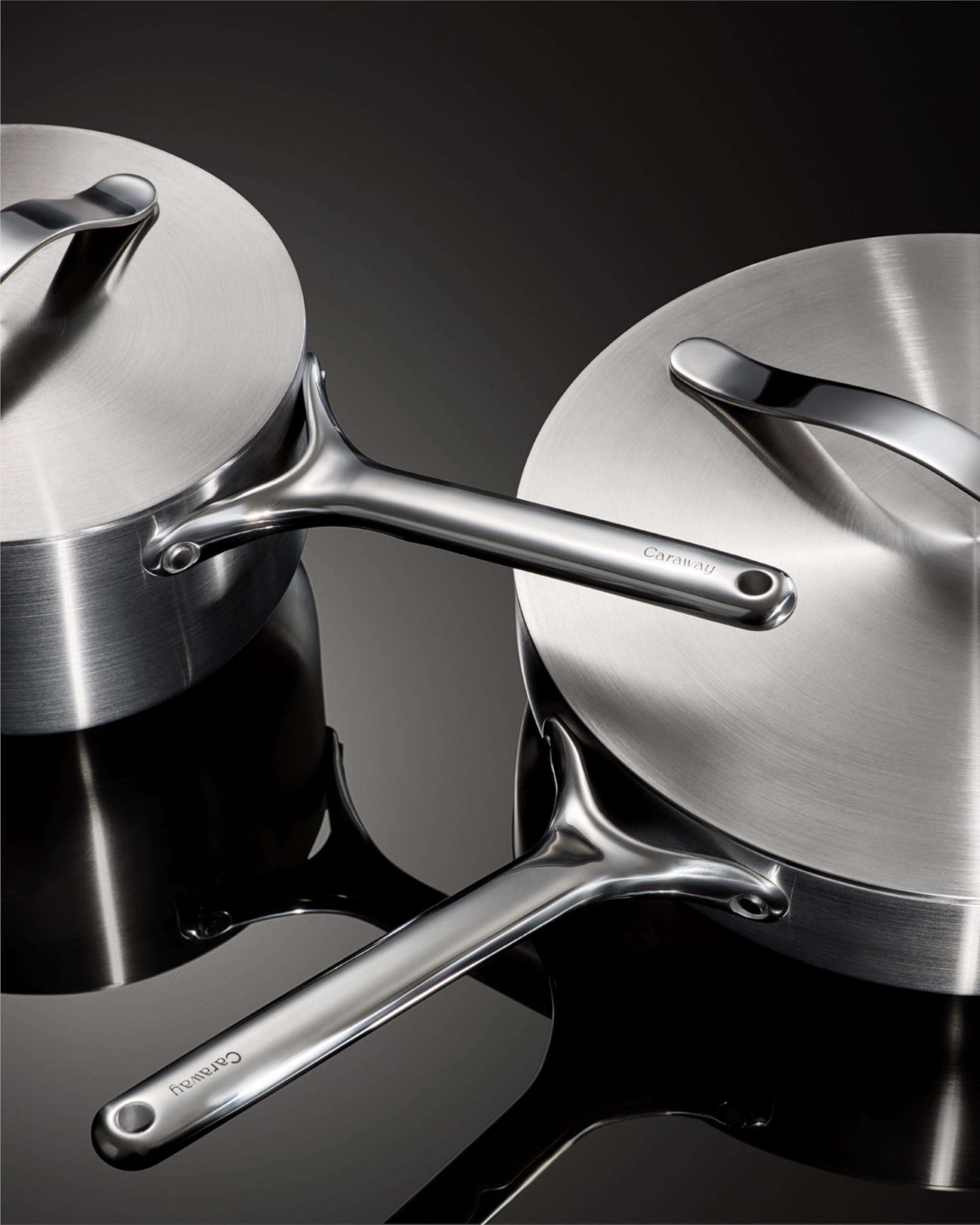 Caraway 4.5 Qt Stainless Steel Sauté Pan - 5-Ply Construction, Oven & Stovetop Safe, Non-Toxic PTFE & PFOA Free Cookware - Perfect for Searing, Braising & Everyday Cooking