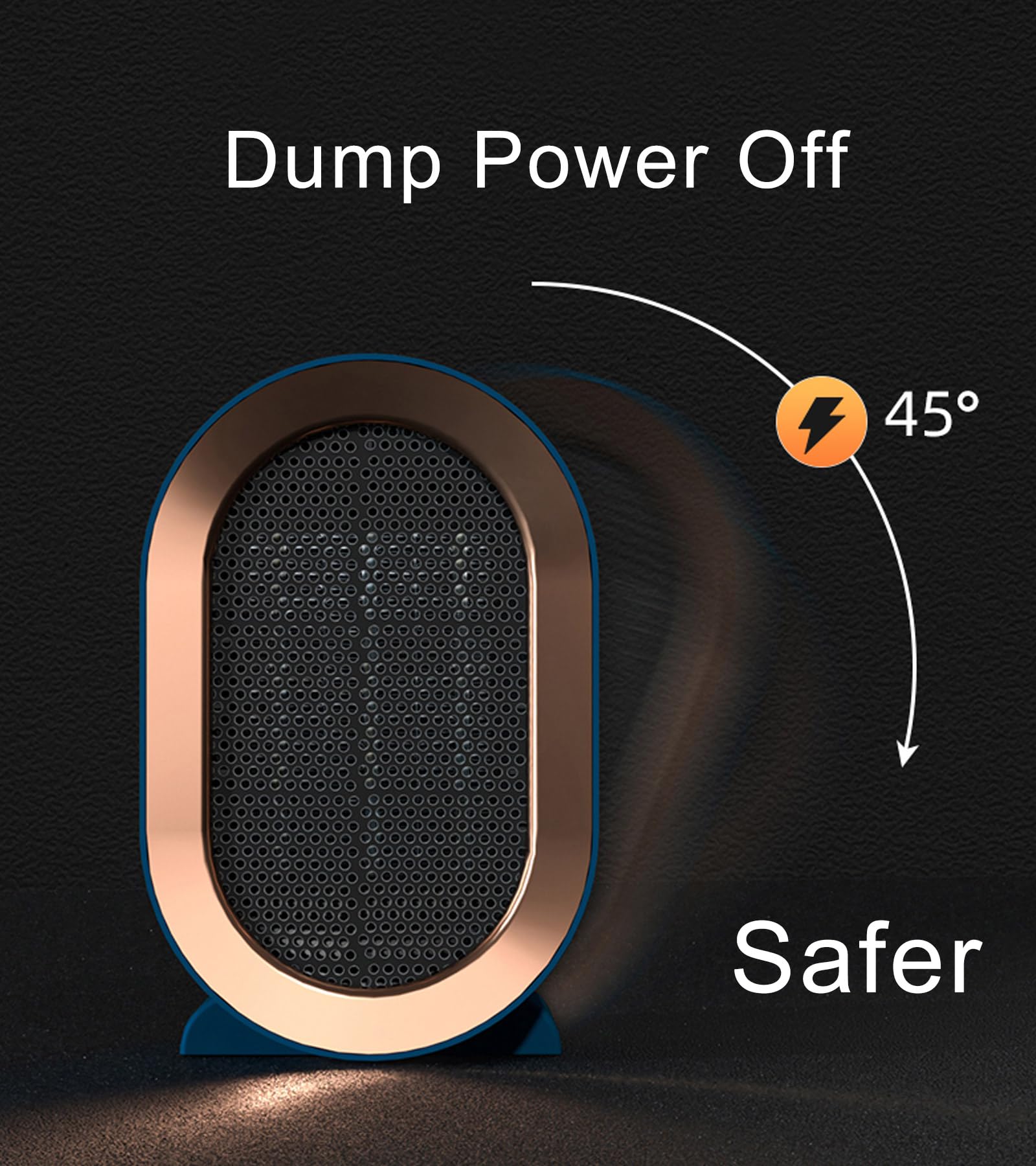 1200W Electric Space Heater for Indoor Use - Portable Small Room Heater with Fan for Bedroom, Bathroom & Office | Quiet Under Desk Mini Heater for 300 Sq Ft Spaces | Perfect for Home, Office & Dorm Rooms