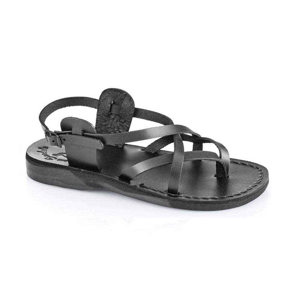 Men's Leather Flip Flop Sandals with Tamar Buckle - Comfortable Casual Beach & Pool Slide Sandals for Summer Outdoor Wear