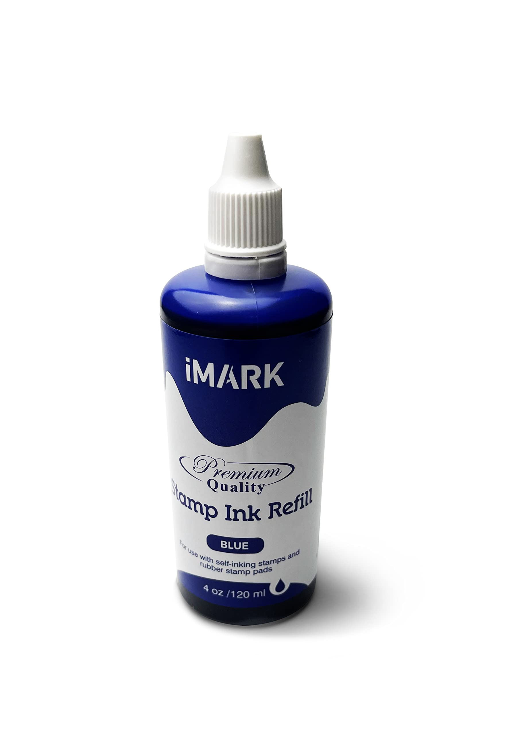 Premium Blue Refill Ink for Self-Inking Stamps - 4oz for Office & Crafting