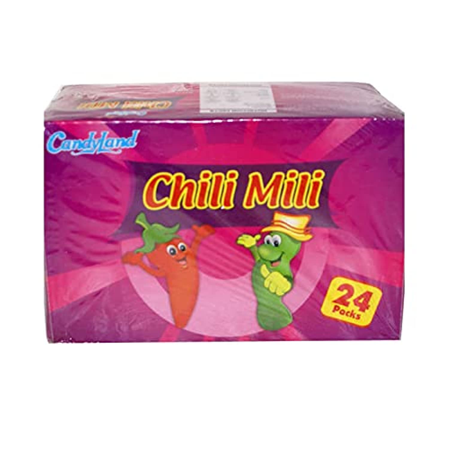 Spicy Jelly Candy Halal Certified - 24 Pack Box of Chili Mili for Parties, Snacking & Gifts | Hot & Sweet Treat