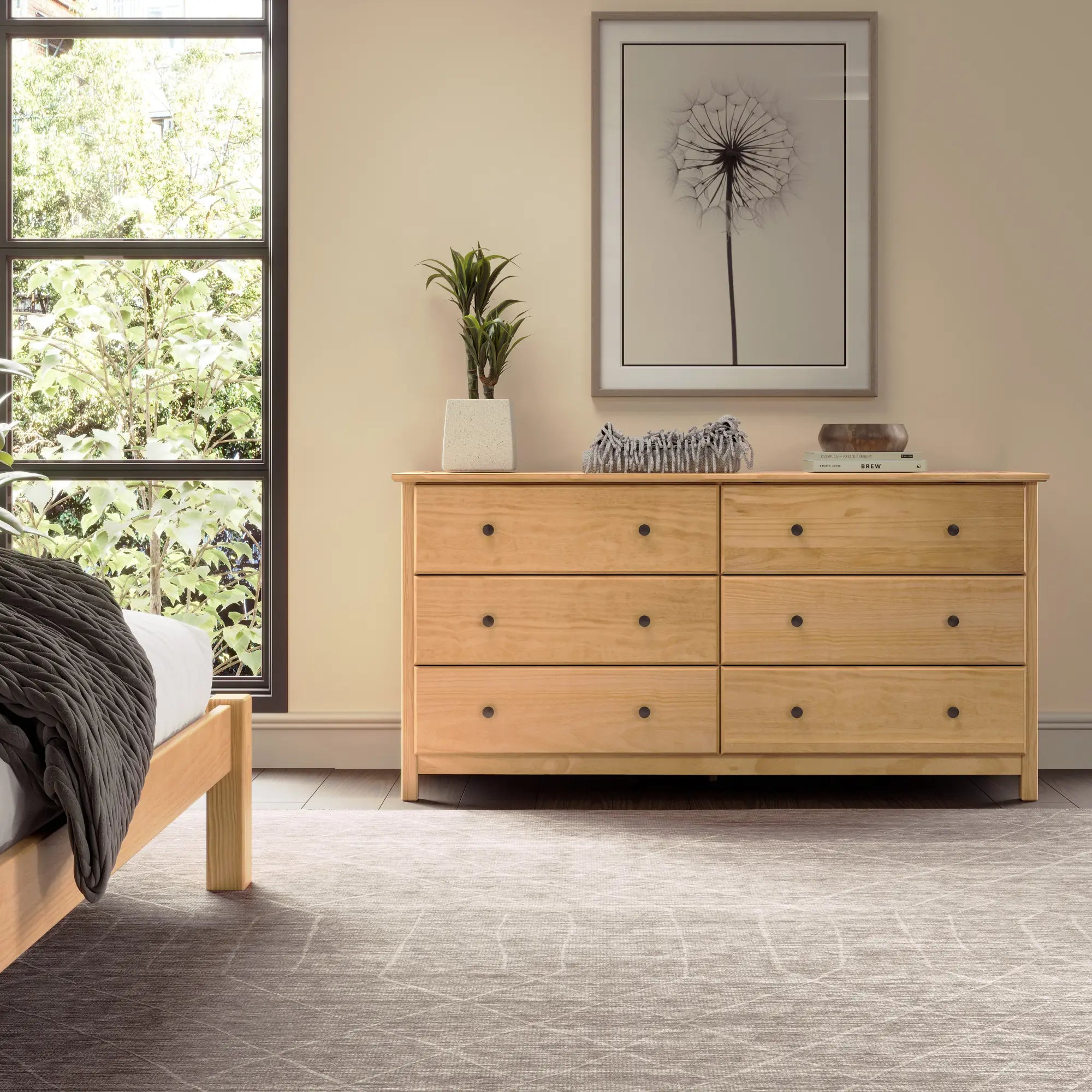 5-Piece Shaker Bedroom Set - Queen Size Bed, Nightstand, Dresser & Mirror - Classic Wooden Furniture for Cozy Home Decor