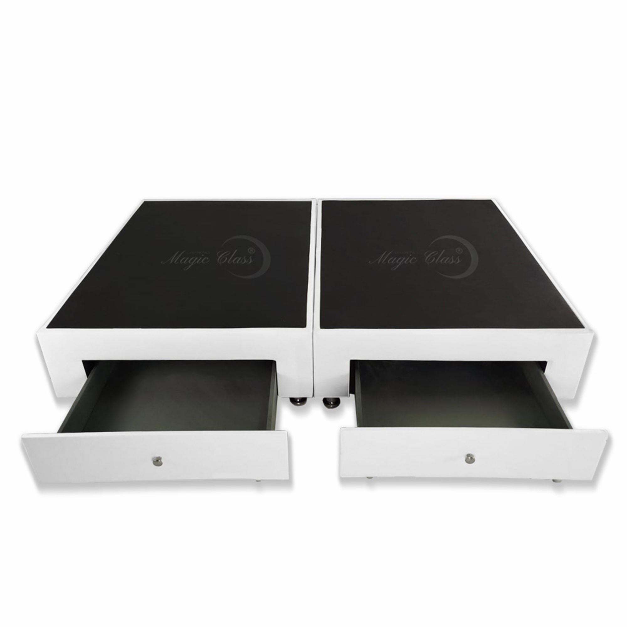 Split Bed Base White 160x40cm for Queen Size Mattress 160x190cm with Drawers - Perfect for Bedroom Storage and Space Saving Organization