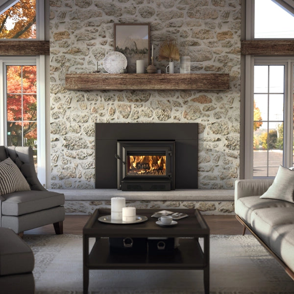 Ventis HEI350 High-Efficiency Wood Burning Fireplace Insert with Faceplate Bundle - Perfect for Home Heating & Cozy Winter Nights