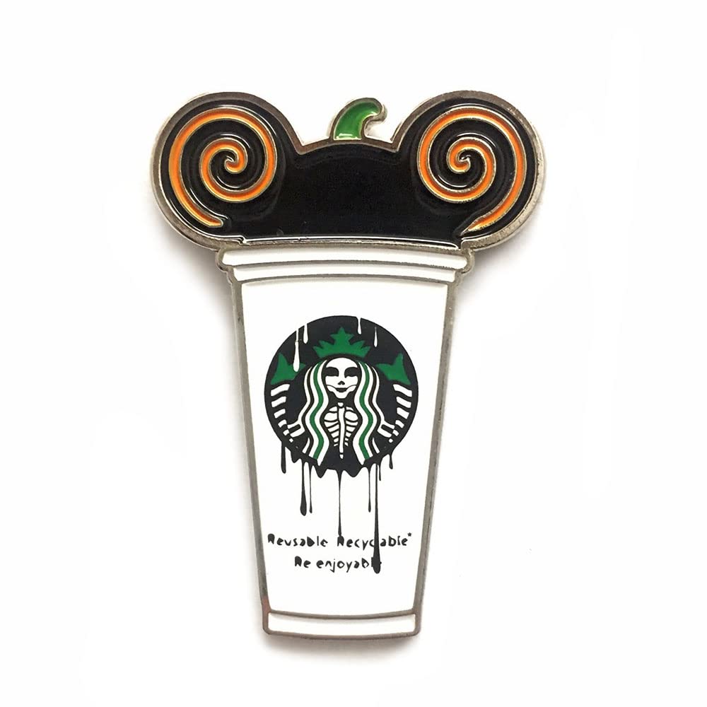 Halloween Pumpkin Coffee Cup Pin - Cute Pumpkin Spice Enamel Pin for Coffee Lovers - Perfect for Jackets, Bags & Gifts (Cyber Monday Sale)