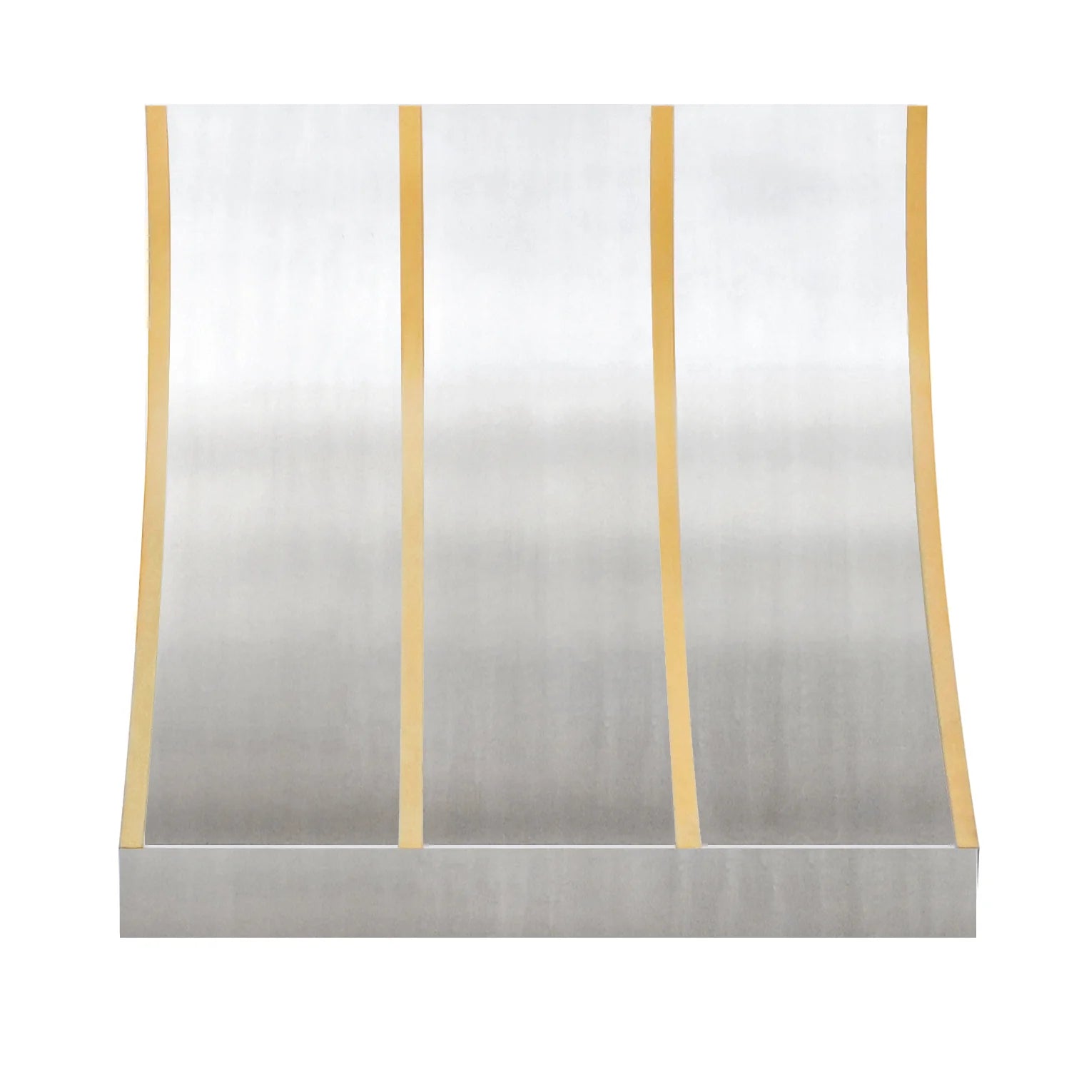Premium RHM Custom Stainless Steel Slope Vent Hood with Brass Straps - SH8 4TR Model | Commercial Kitchen Range Hood for Restaurants & Home Kitchens