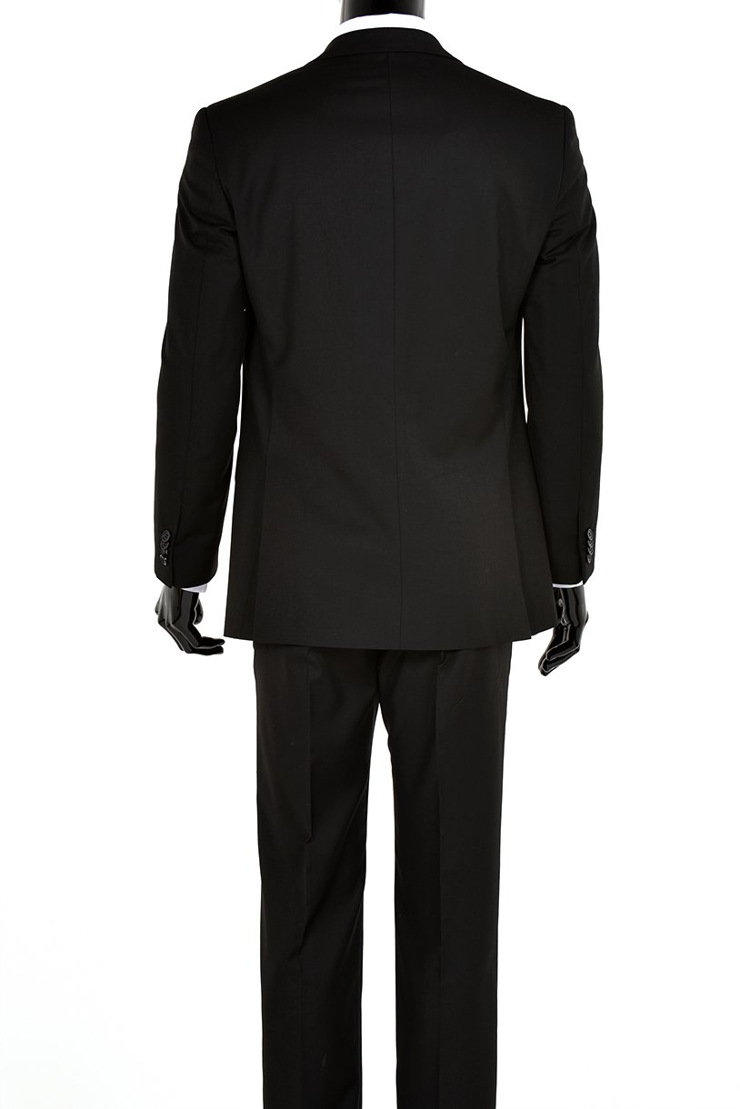 Stylish Black Solid Men's Suit - Premium Formal Wear for Business Meetings, Weddings & Special Occasions