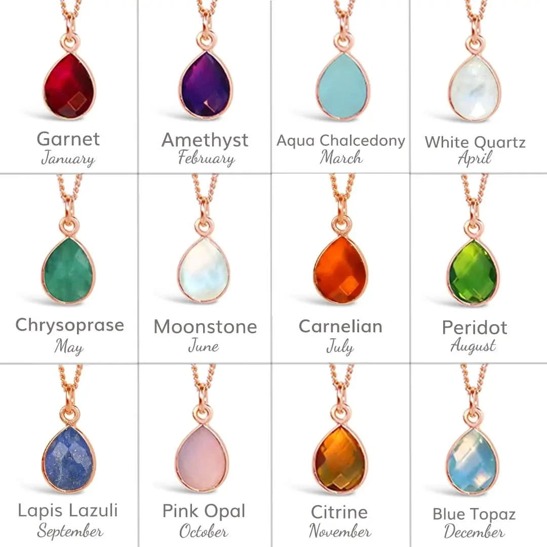 Lapis Lazuli Charm Necklace - Rose Gold Plated September Birthstone Jewelry for Women - Perfect Gift for Birthday, Anniversary & Special Occasions