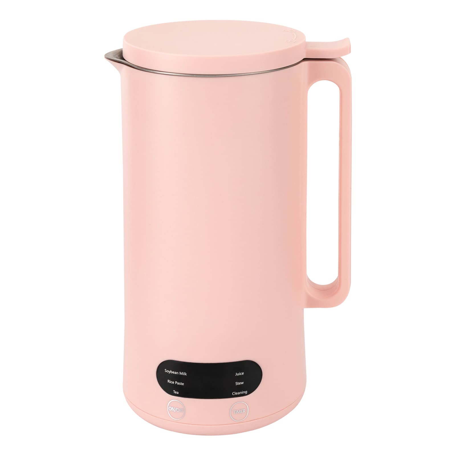 Automatic Nut Milk Maker Machine - 11 oz Homemade Almond Milk, Oat Milk, Soy Milk Maker for Plant-Based & Dairy-Free Beverages - Easy Clean with Timer Function (Pink) - Perfect for Vegan, Keto & Healthy Lifestyle