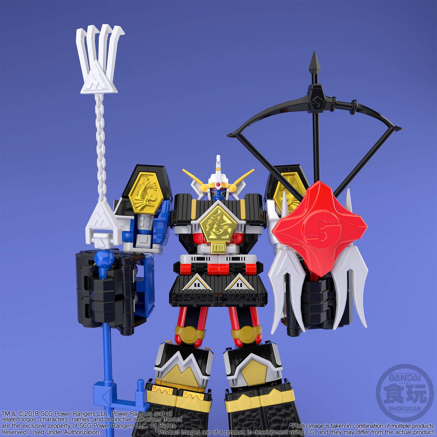 Bandai Shokugan Super MiniPla Power Rangers Shogun Megazord Model Kit - Buildable Action Figure Toy for Collectors & Kids - Perfect for Display, Play & Anime Fans