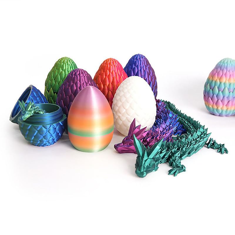3D Printed Dragon Egg Fidget Toy - 12 Inch Mystery Crystal Dragon for Adults, Autism & ADHD Relief - Lavender Purple - Perfect for Stress Relief, Focus & Sensory Play