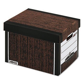 Bankers Box FEL00725 R-Kive Max Storage Box - Heavy Duty File Storage Solution for Office, Home & Business Organization | Secure Document & Record Keeping | Stackable Design Saves Space