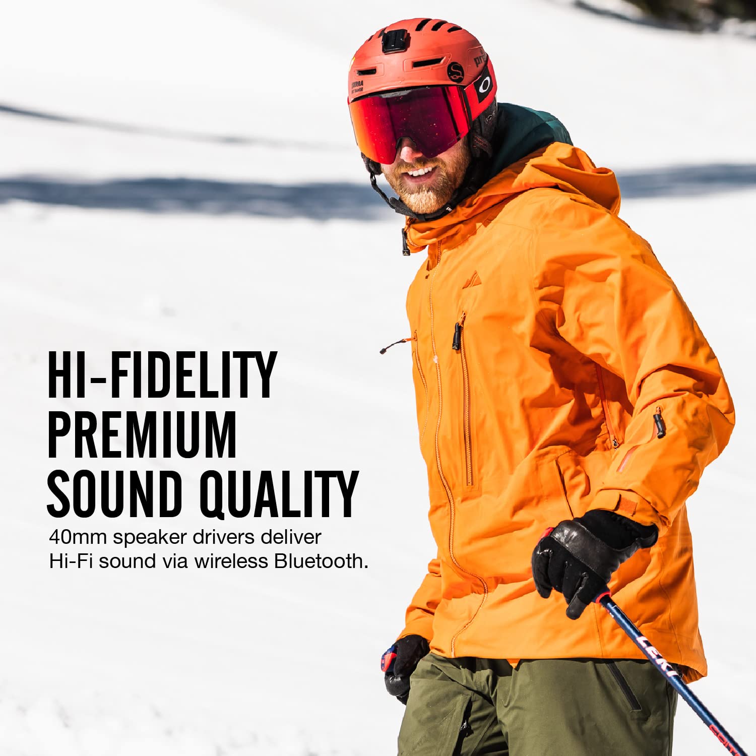 Outdoor Tech Chips 3.0 True Wireless Bluetooth Helmet Speakers - Waterproof & Lightweight for Skiing, Snowboarding, Mountain Biking, Climbing & Outdoor Adventures - Perfect for Hands-Free Music & Calls on the Slopes or Trails