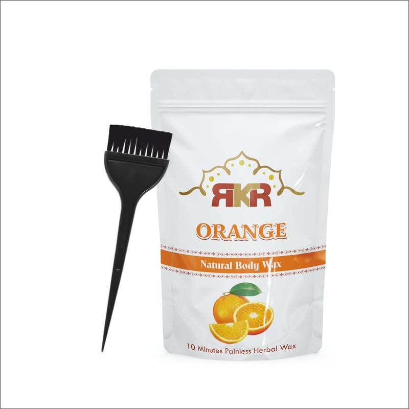 VKDAS Orange Body Wax Powder for Women - All Hair Types & Skin Areas | Hair Removal Waxing Powder for Hands, Legs, Underarms & Bikini Line - 100g | At-Home Hair Removal & Smooth Skin Care Solution