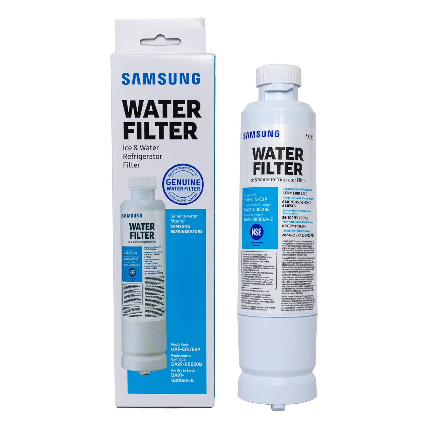 Samsung DA29-00020B Refrigerator Water Filter Replacement for HAF-CIN/EXP – Clean & Safe Drinking Water for Home, Office, and Kitchen Use