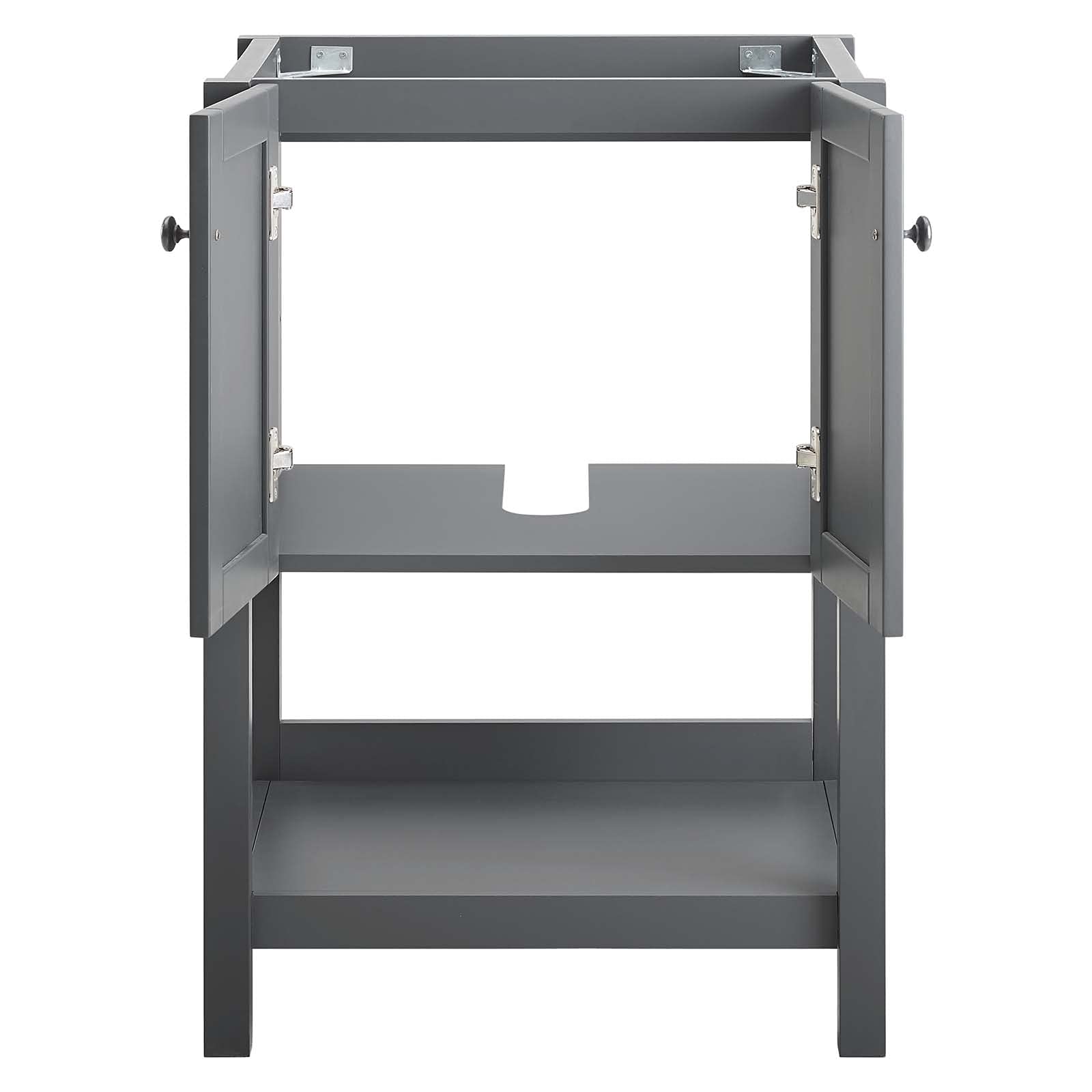 Modern Grey Wood Vanity Cabinet for Bathroom - Hotel & Bedroom Contemporary Design (Sink Not Included) - Perfect for Bathroom Storage & Home Décor