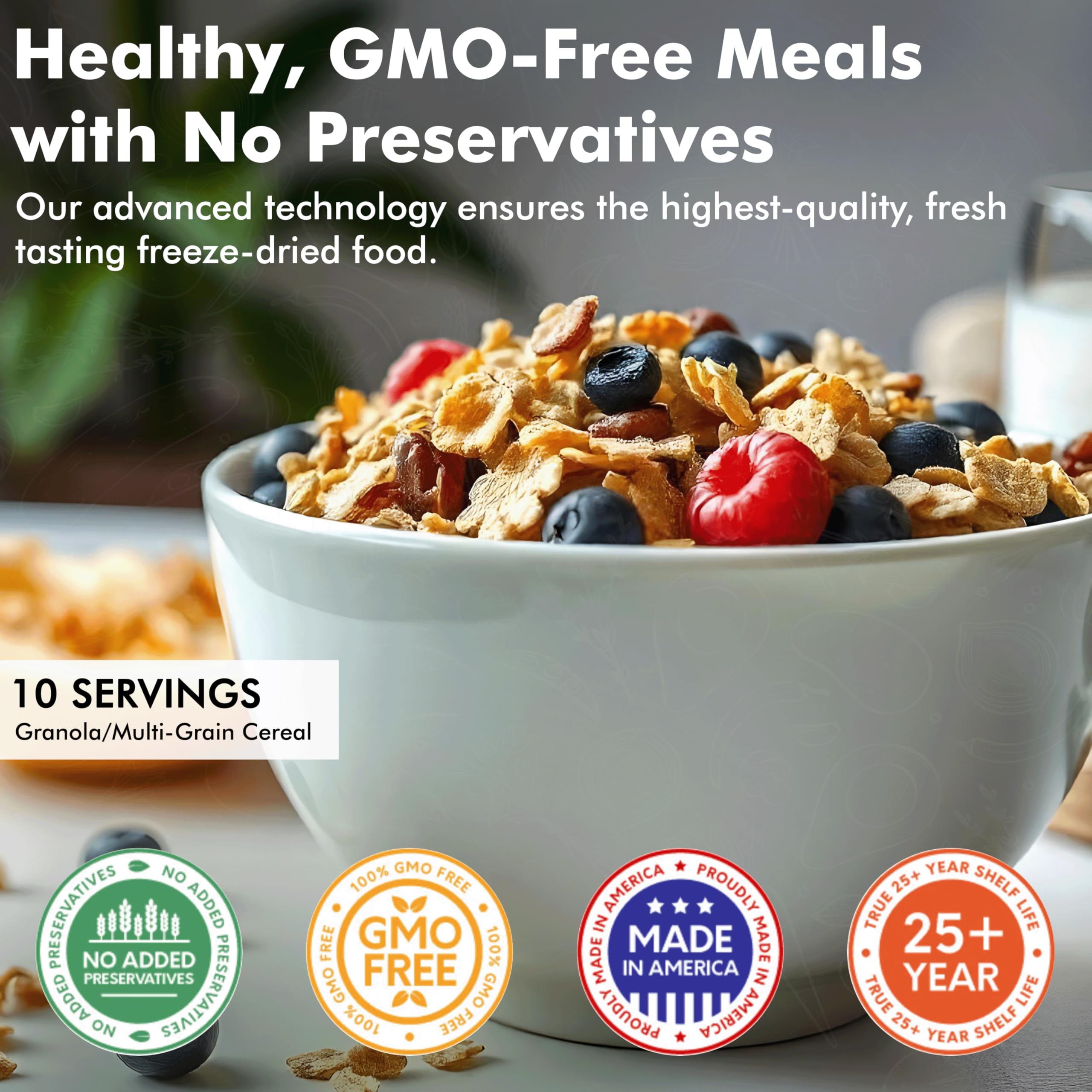 NuManna 2-Person 12-Month Emergency Food Supply - Freeze Dried Survival Food for Long Term Storage, Camping & Disaster Preparedness
